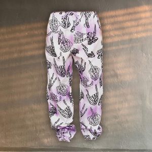 💜✌︎︎ Lazy Oaf Skeleton In The Closet Trackpants joggers purple goth kawaii ftp